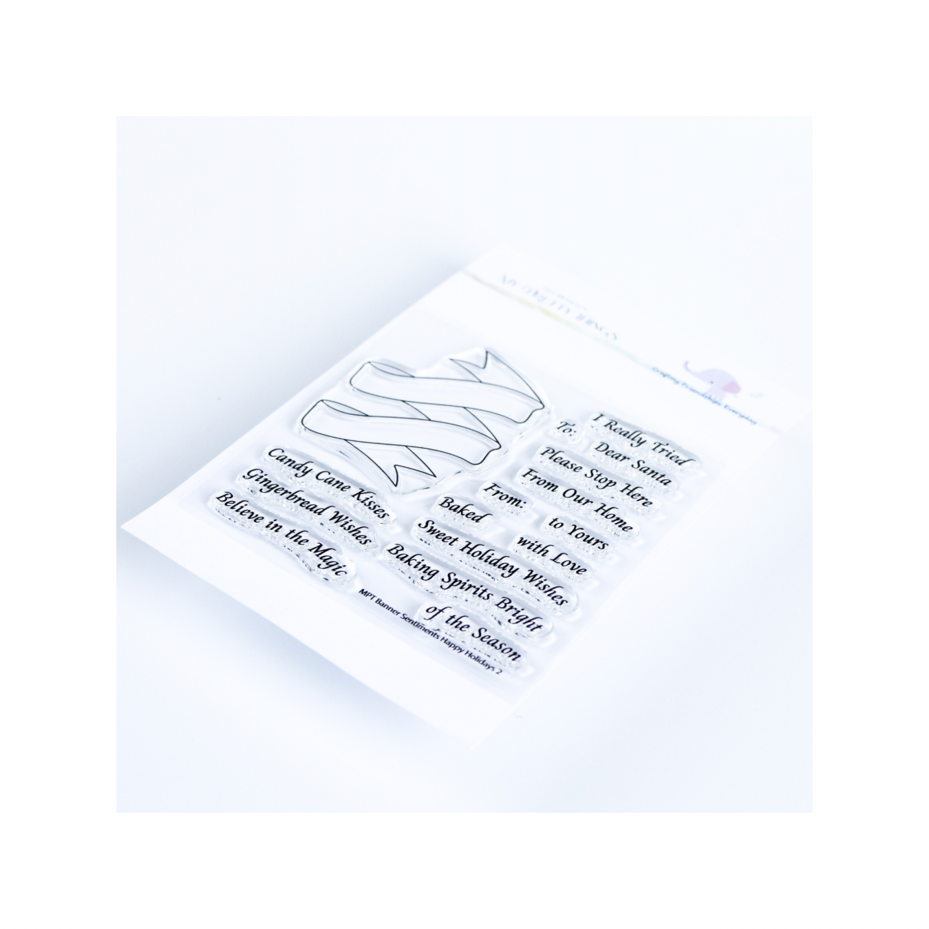 Banner Sentiments Stamps: Happy Holidays 2