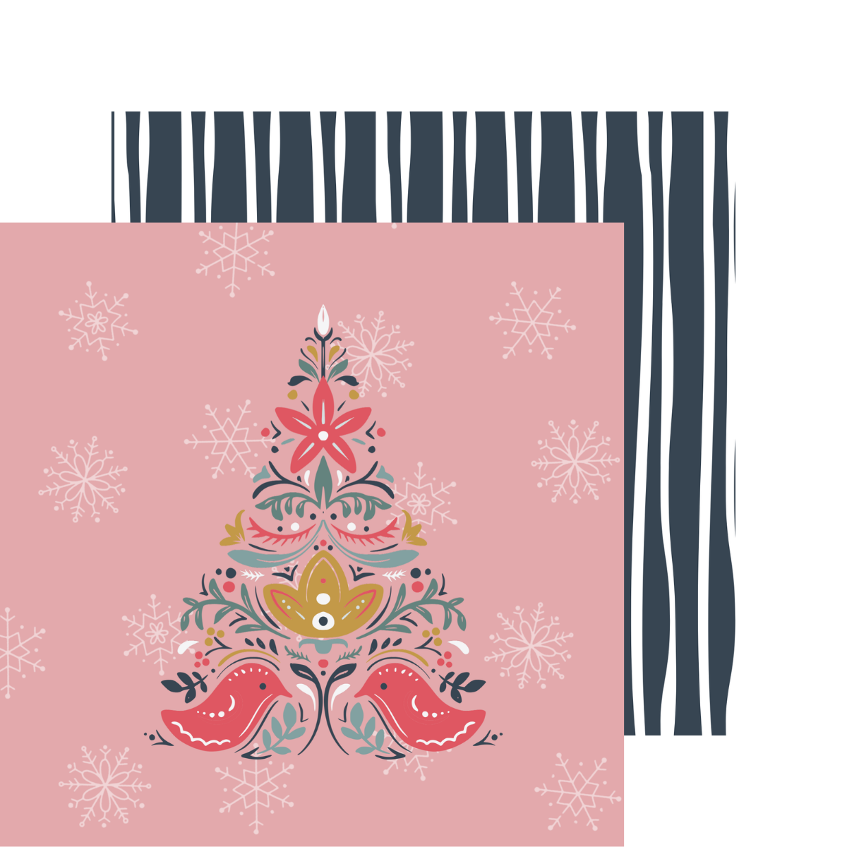 Scandinavian Christmas Patterned Paper 6x6