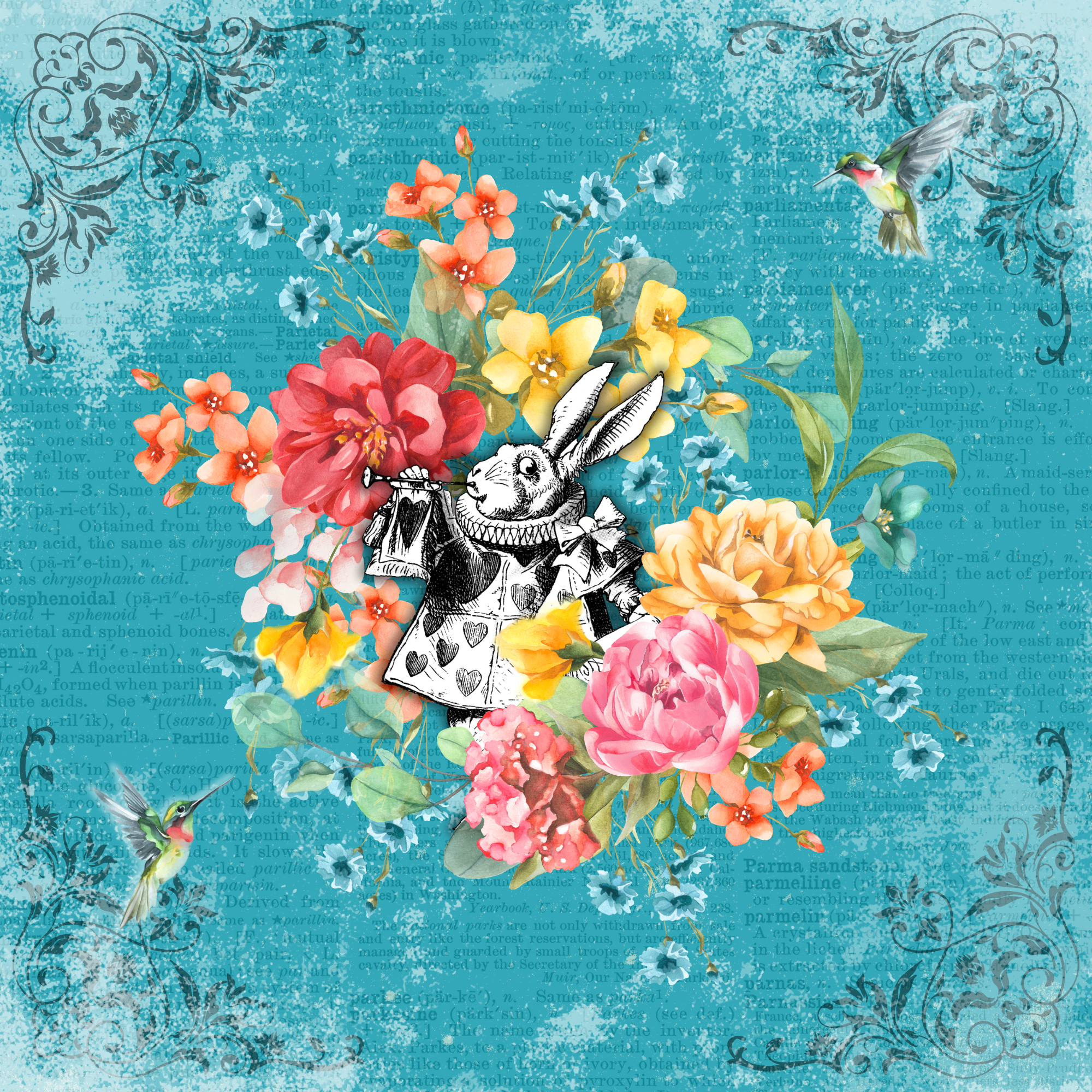 Adventures in Wonderland 12x12 Patterned Paper