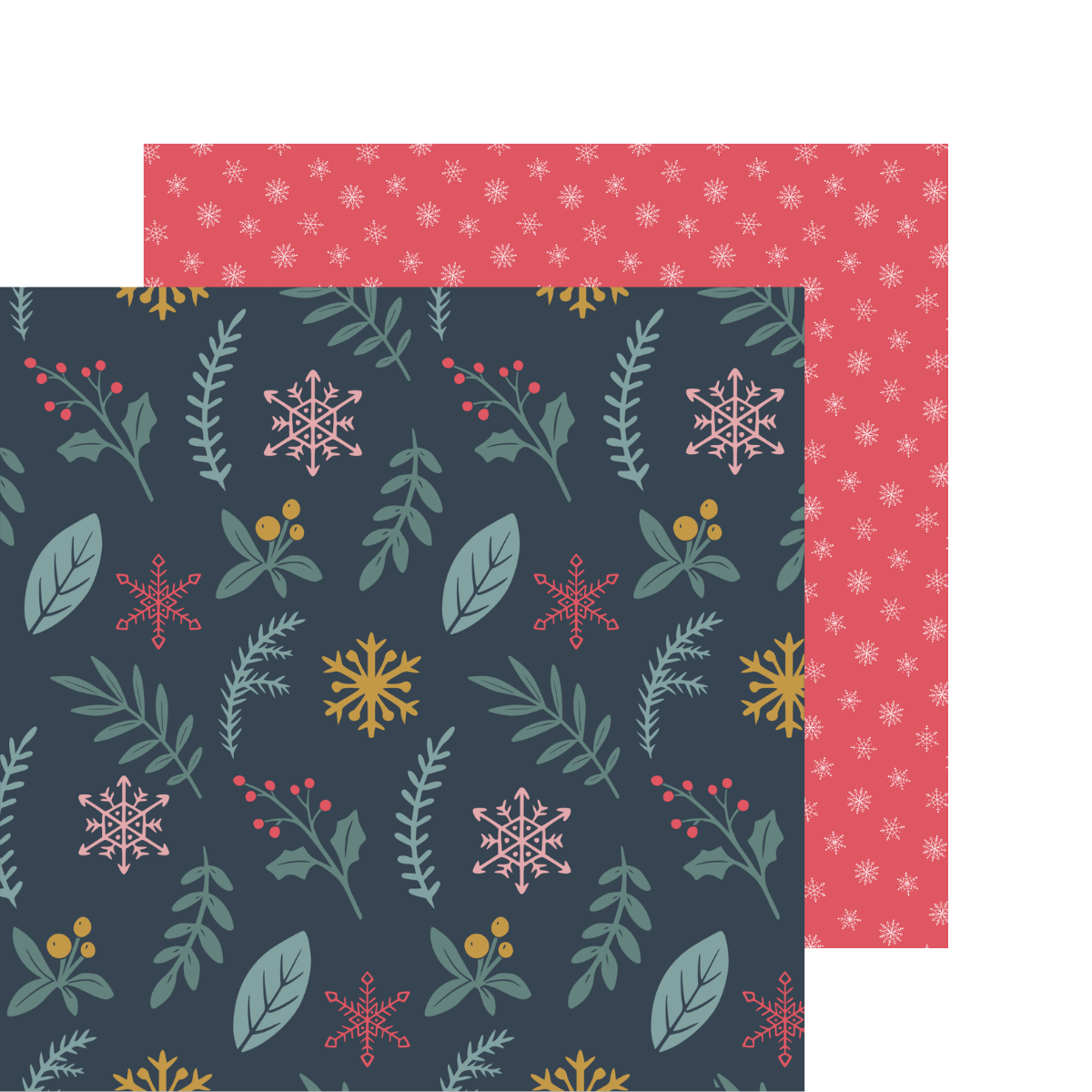 Scandinavian Christmas Patterned Paper 6x6