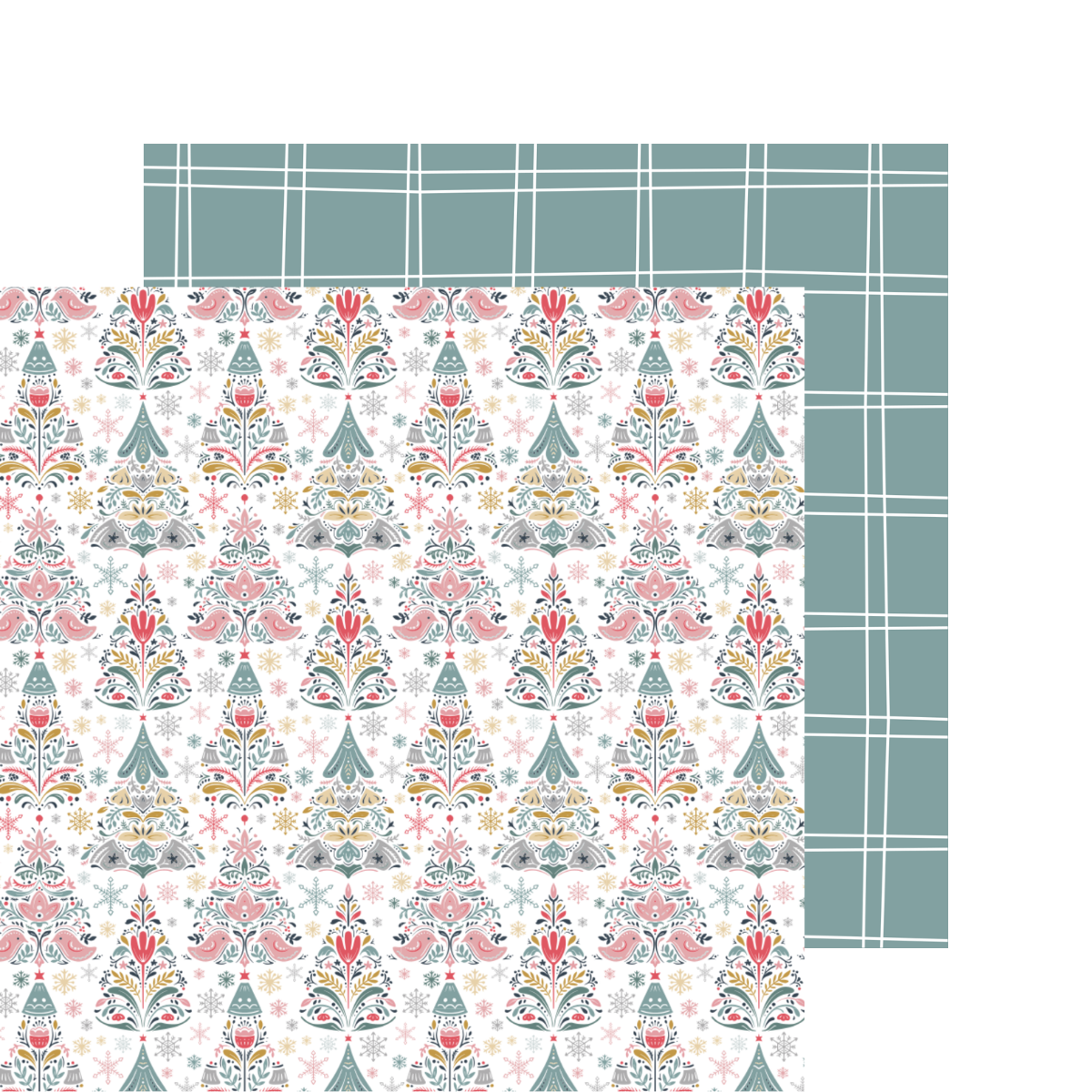 Scandinavian Christmas Patterned Paper 6x6