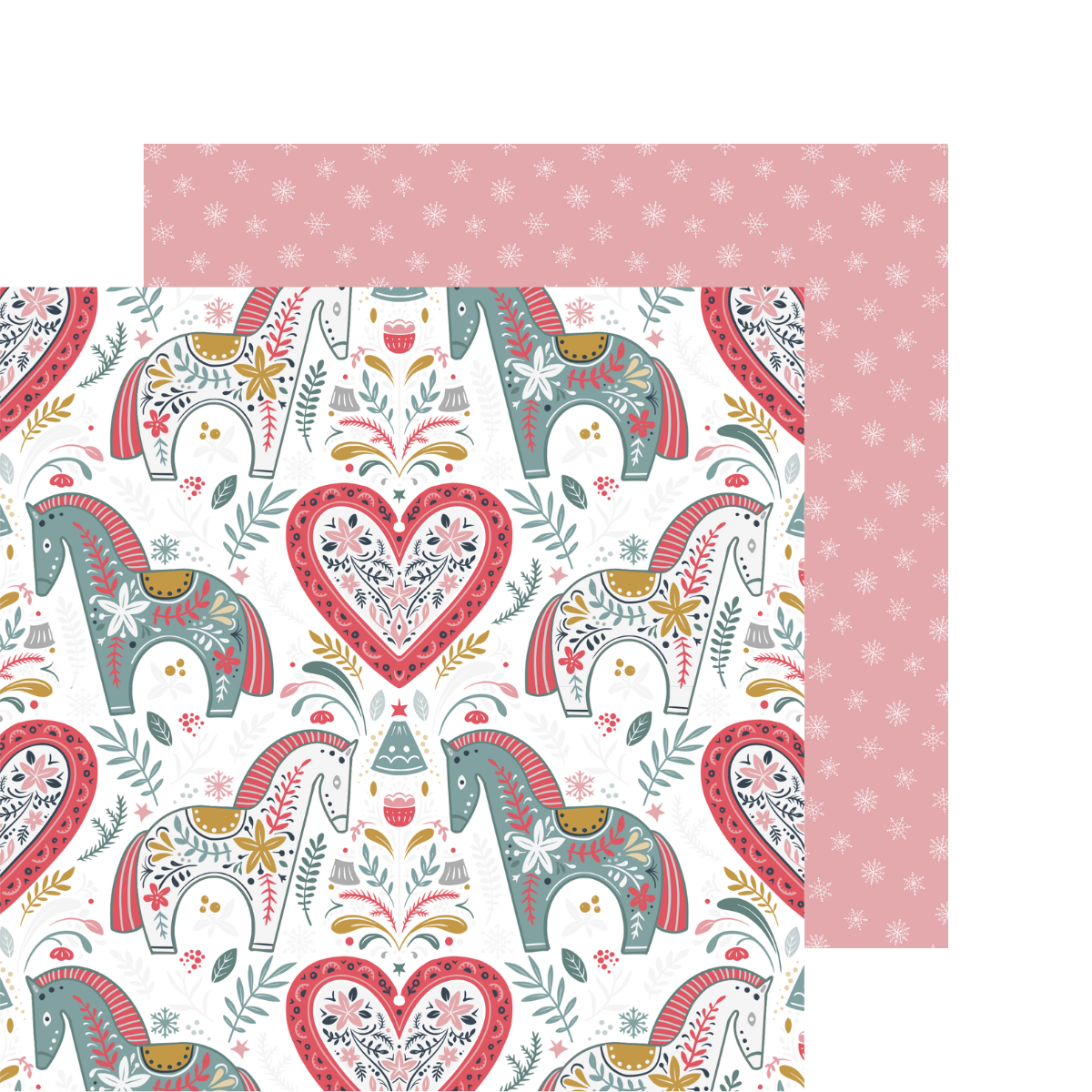 Scandinavian Christmas Patterned Paper 6x6
