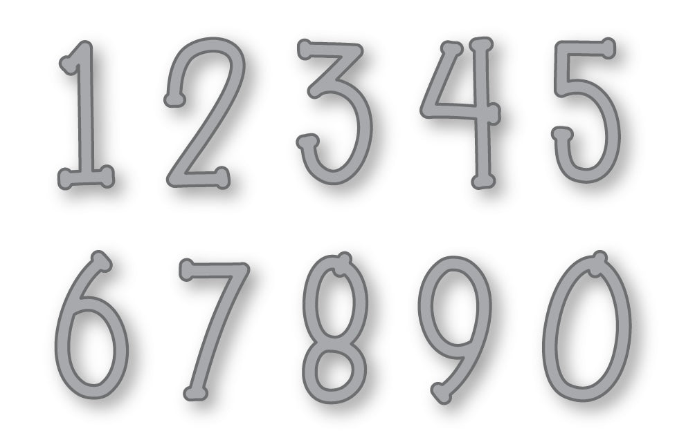Funny Friend Font - Numbers Die Set