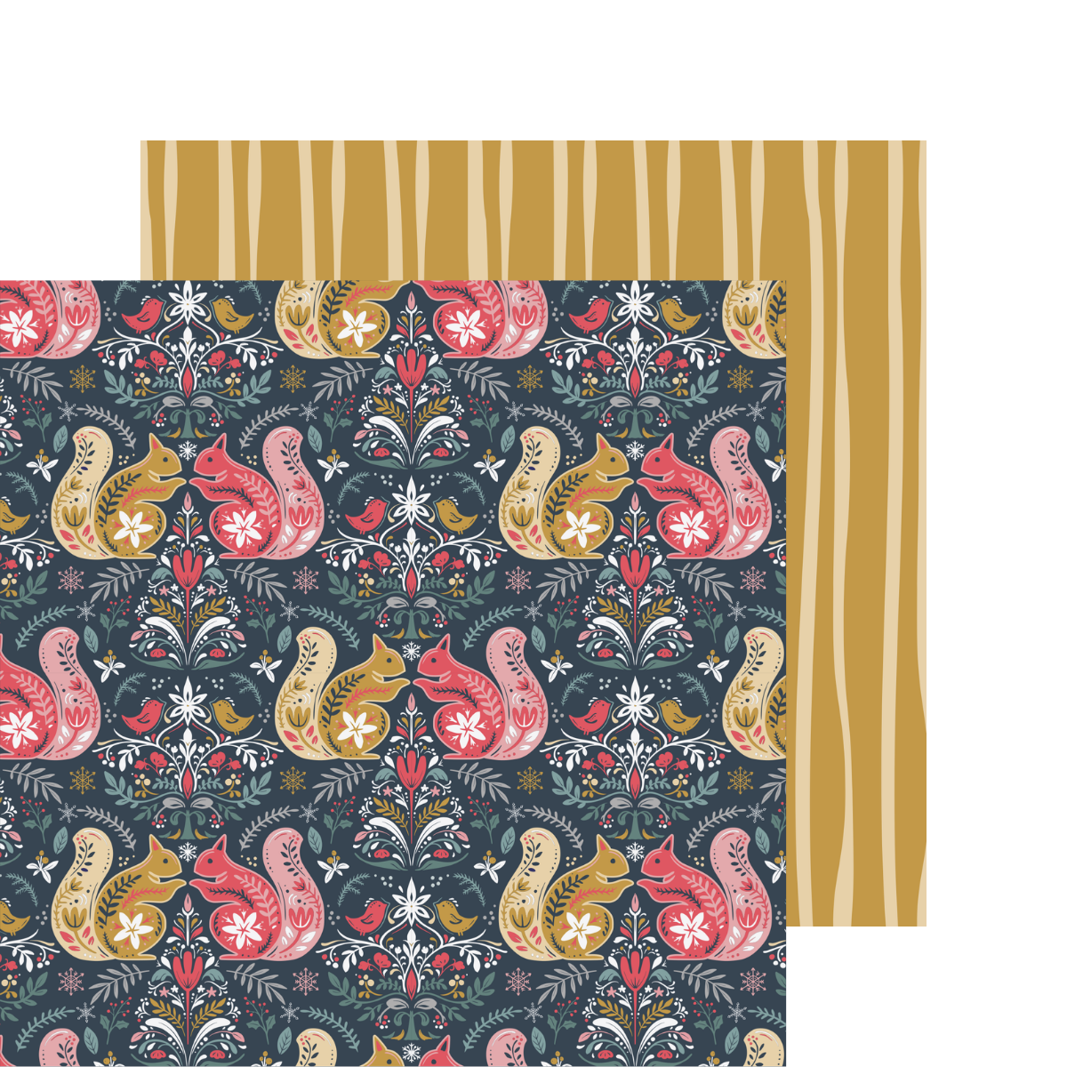 Scandinavian Christmas Patterned Paper 6x6