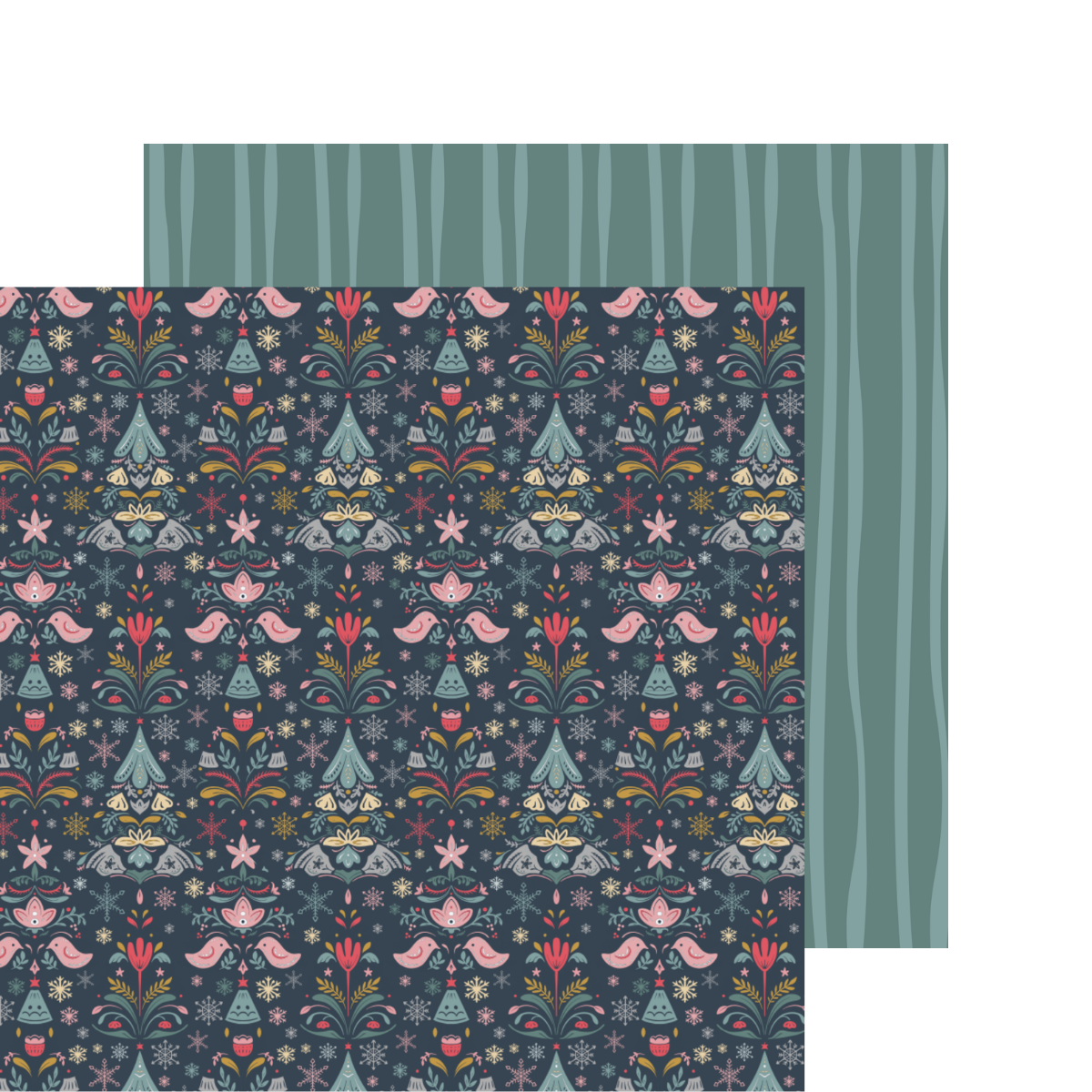 Scandinavian Christmas Patterned Paper 6x6