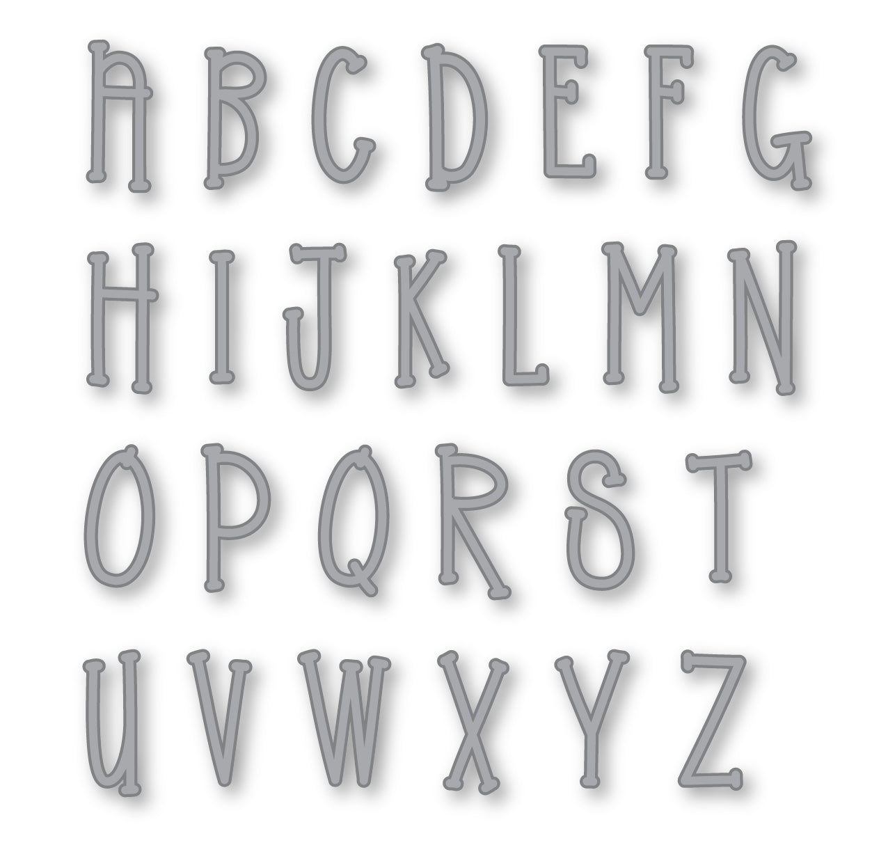 Funny Friend Font - Capitals Alphabet Die Set