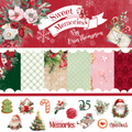 Collection of Christmas-themed design elements with 'Sweet Memories' by Erin Thompson text on a red background.