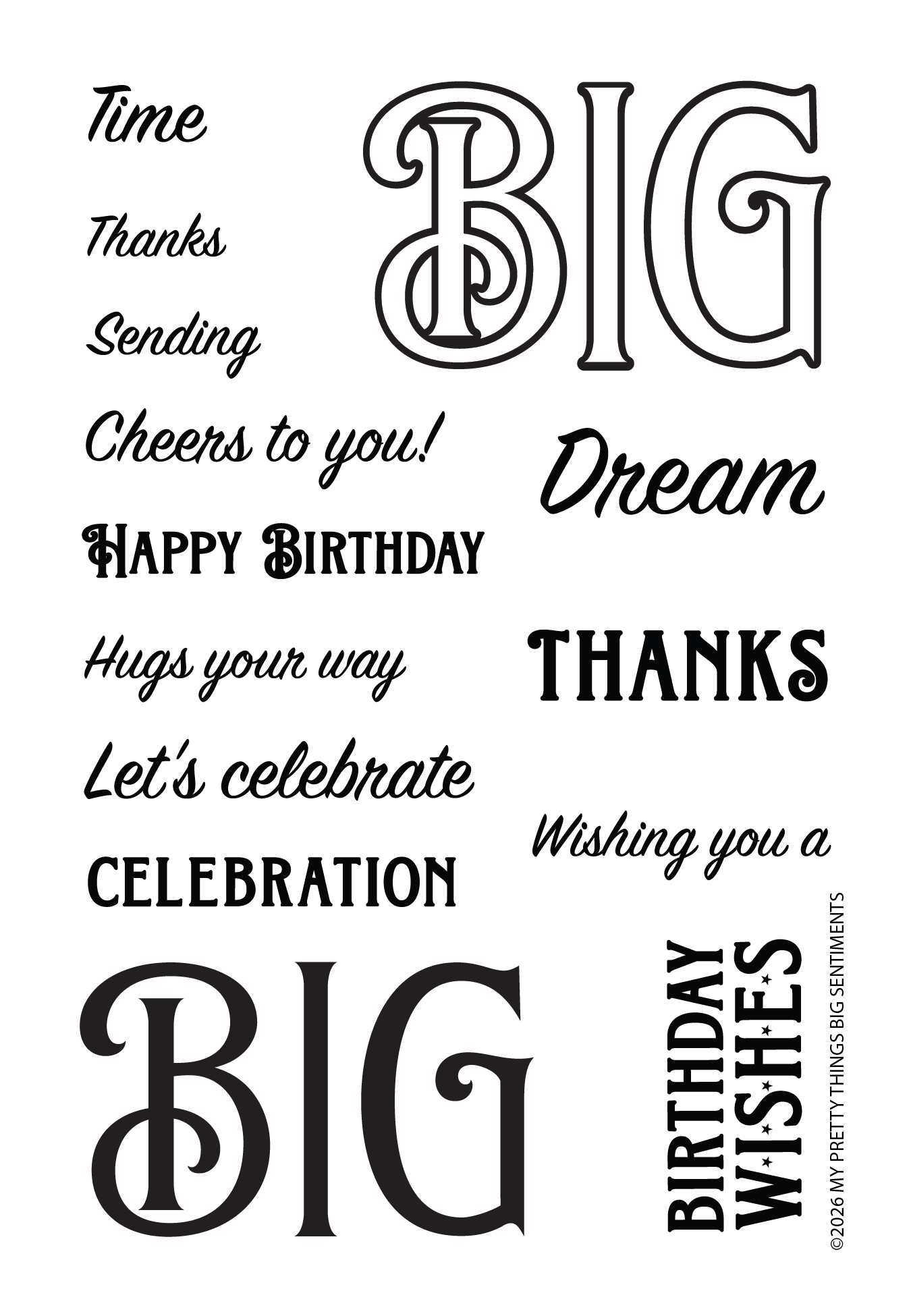 BIG Sentiments Stamp Set