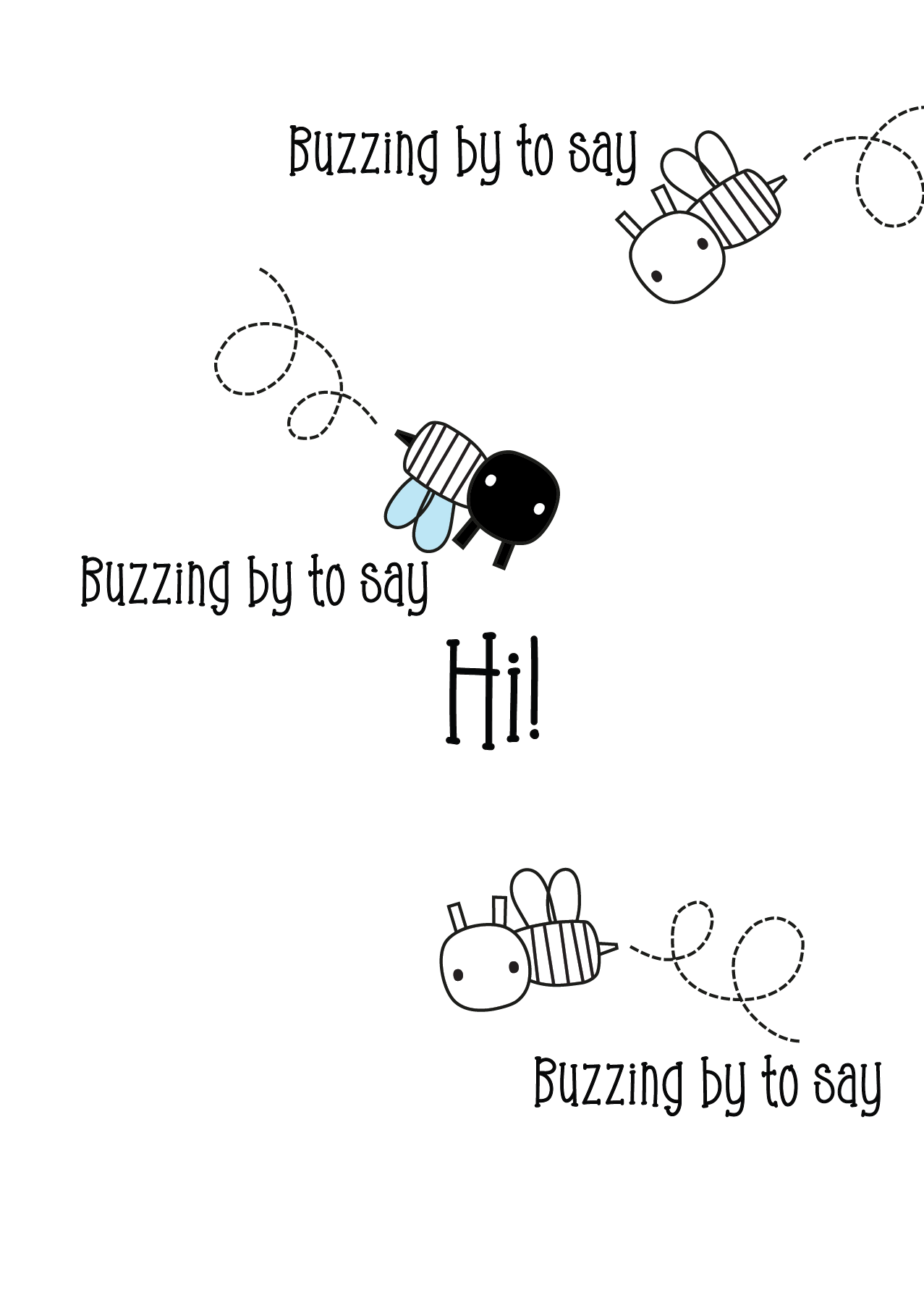 Buzzing By Stamp Set