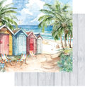 Beach Huts Summer Surfin’ 12x12 Patterned Paper