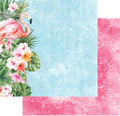 Flamingo Pink Summer Surfin’ 12x12 Patterned Paper