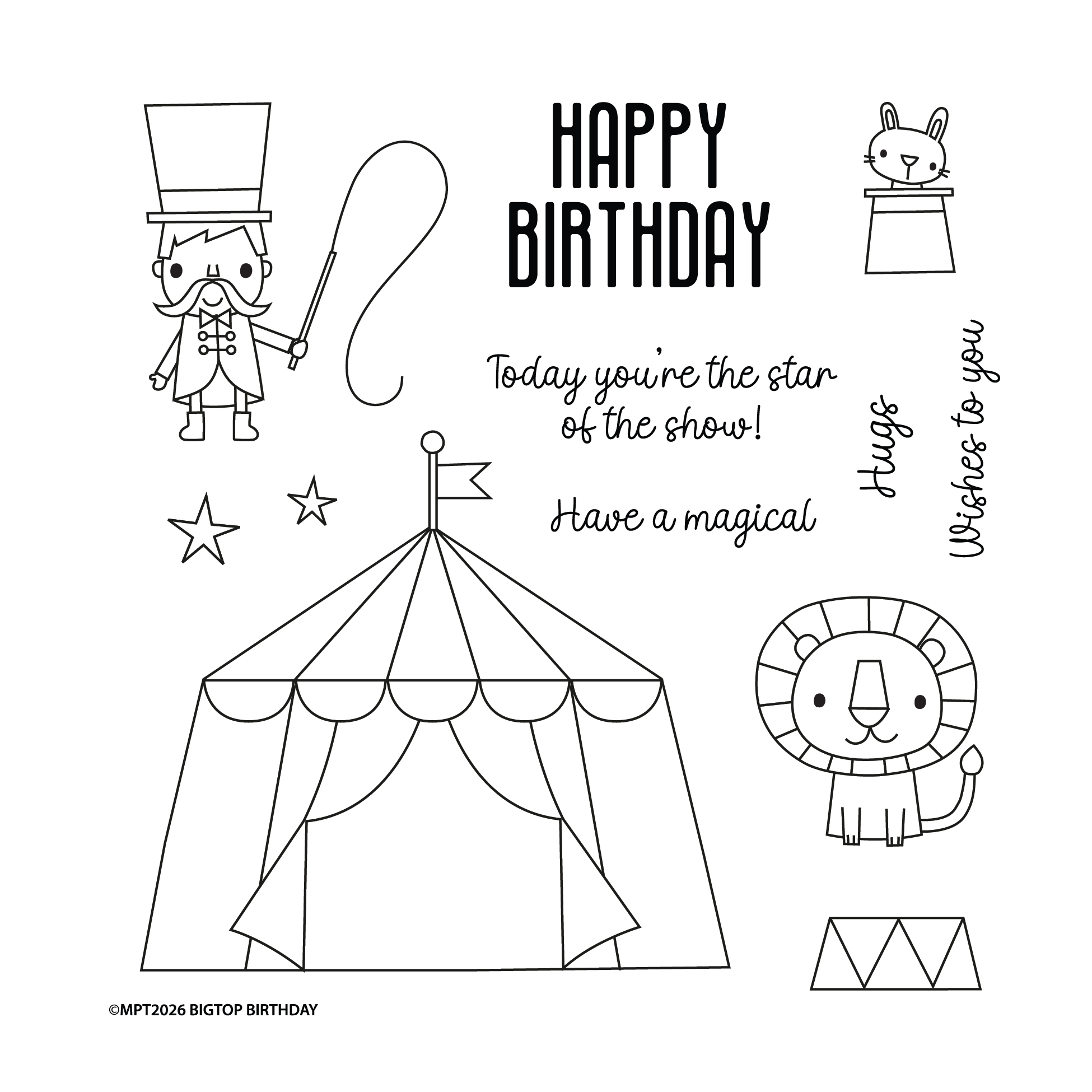 Big Top Birthday Stamp Set