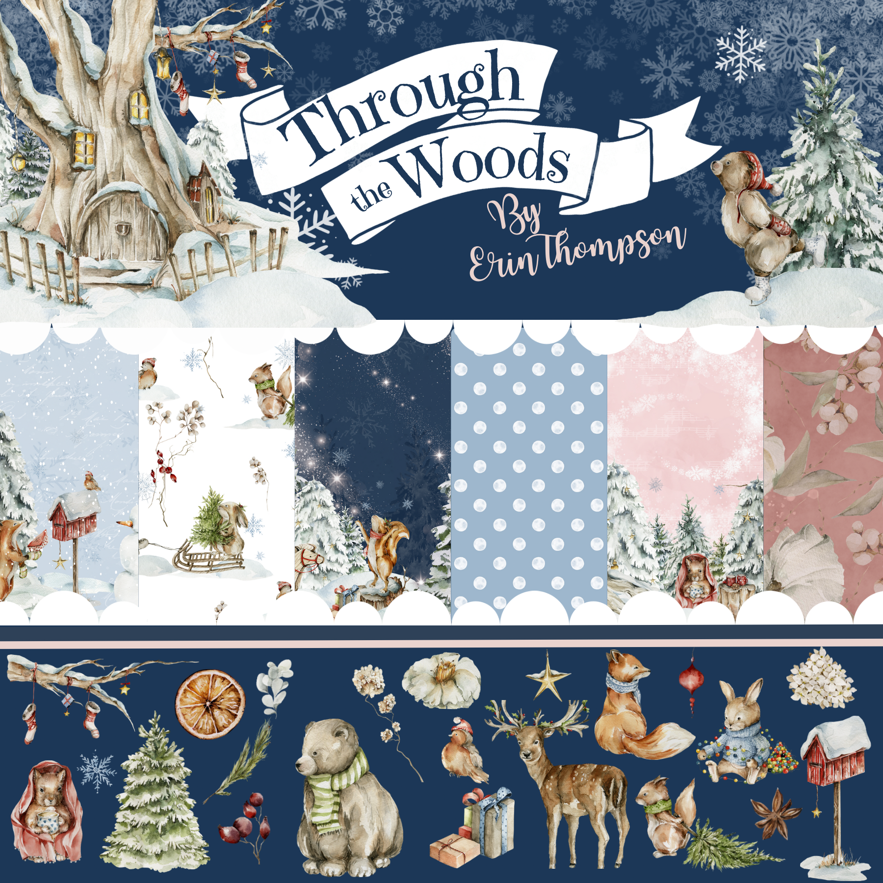 Through The Woods Patterned Paper 6x6