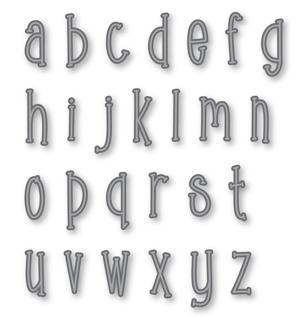 Funny Friend Font - Lower Case Alphabet Die Set