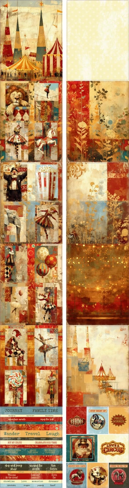 Circo Da Sogno 8.5” x 11” Patterned Paper Pack