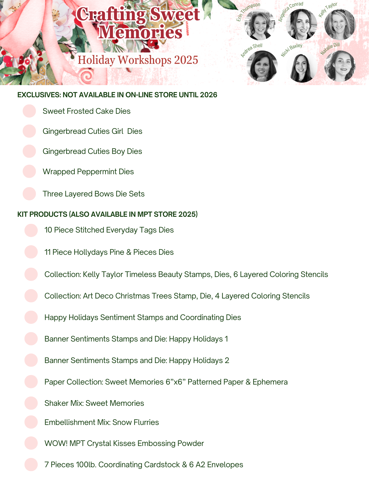 Crafting Sweet Memories VIRTUAL Holiday Workshop