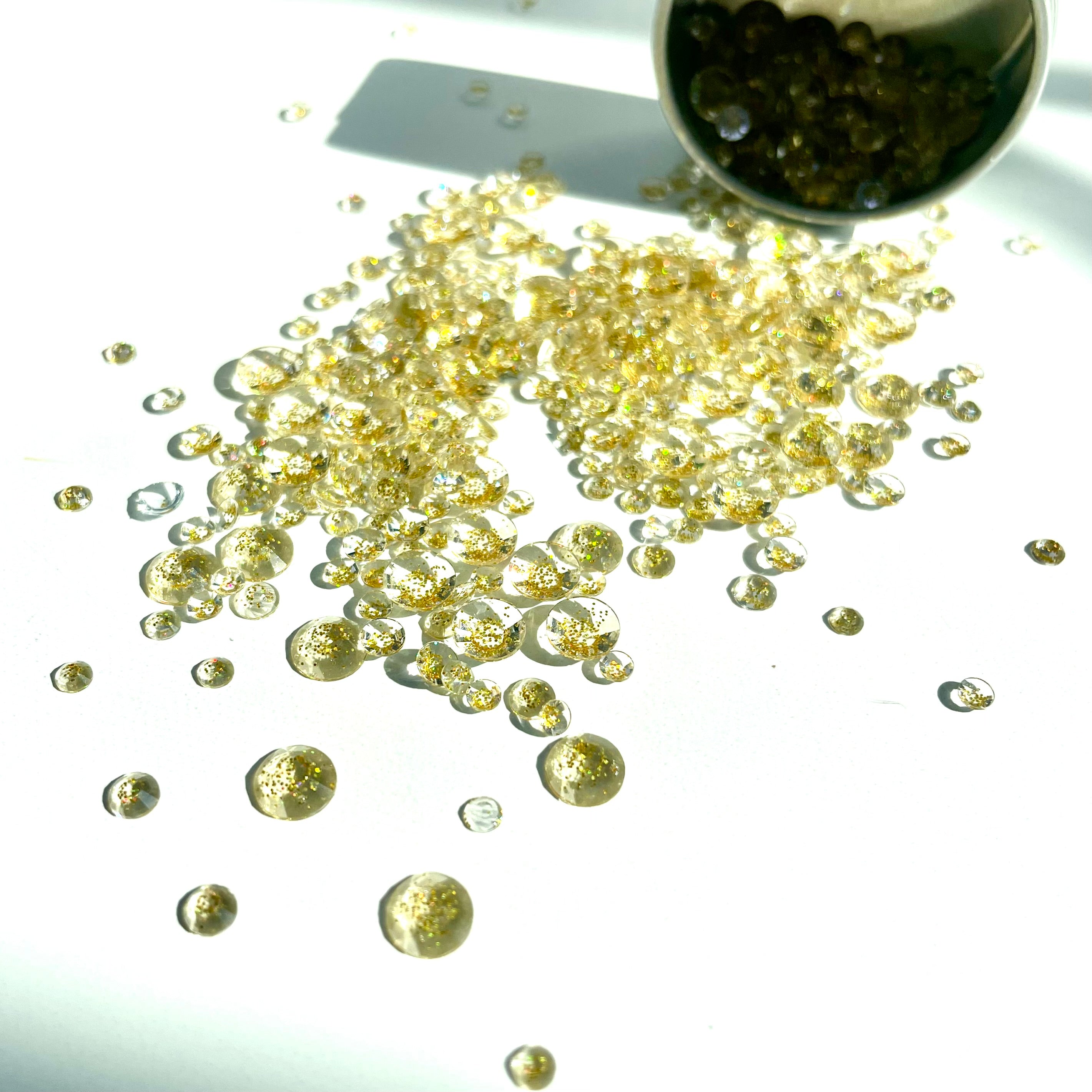 Gold Glitter Gems