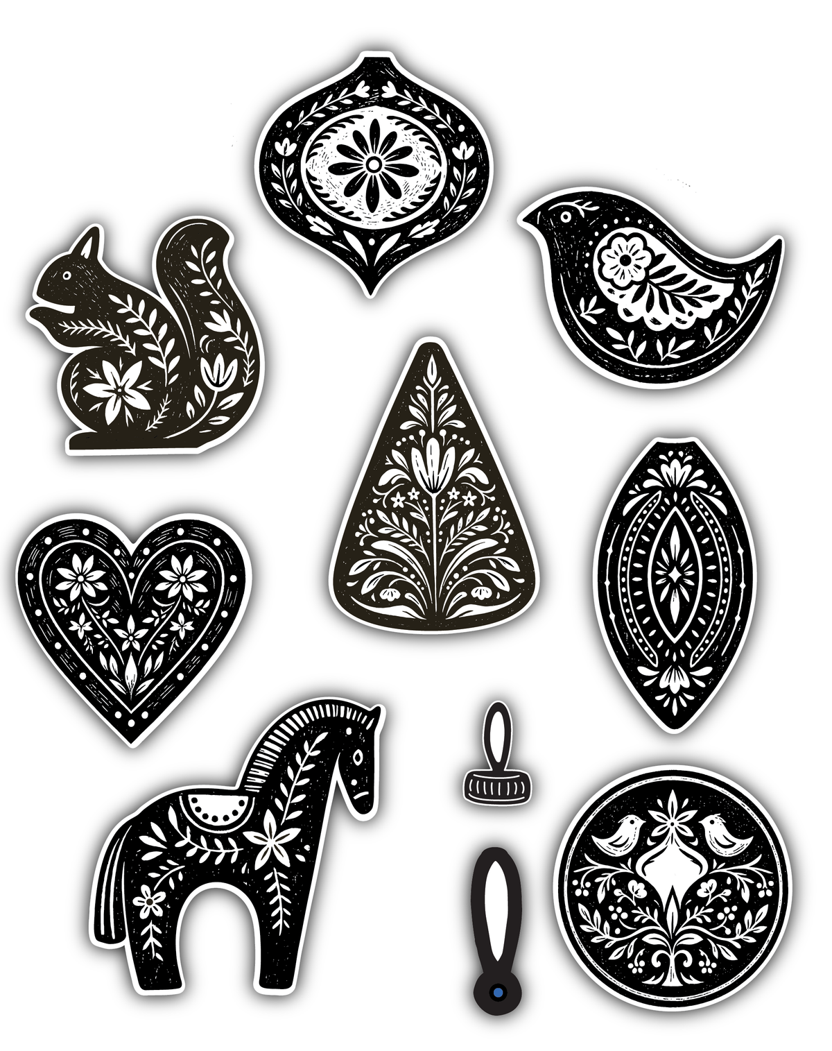 Linocut Ornaments Dies