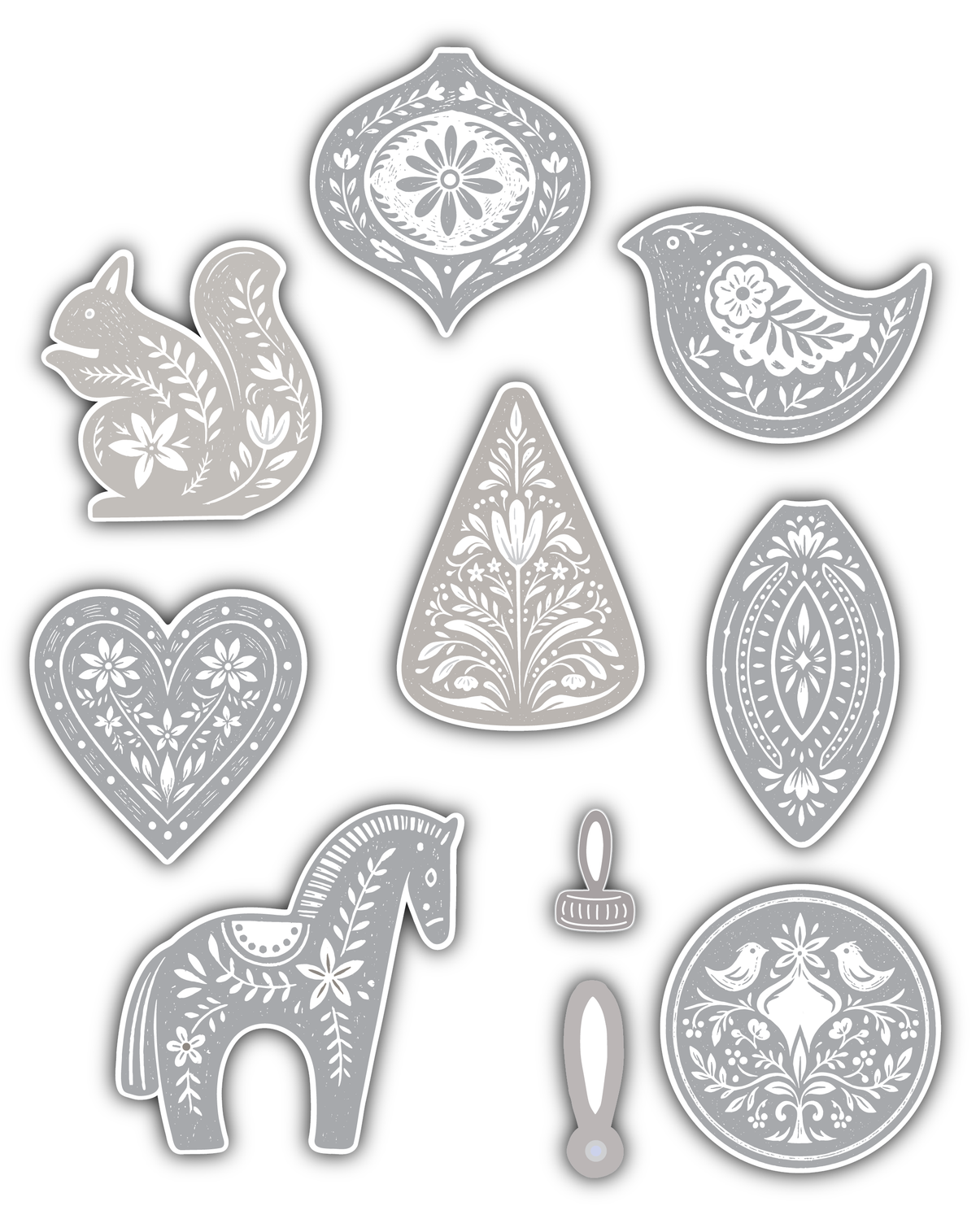 Linocut Ornaments Dies