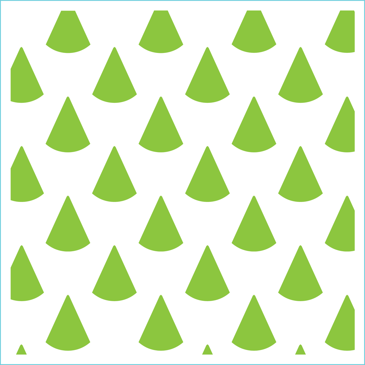 Art Deco Christmas Trees Layered Coloring Stencils