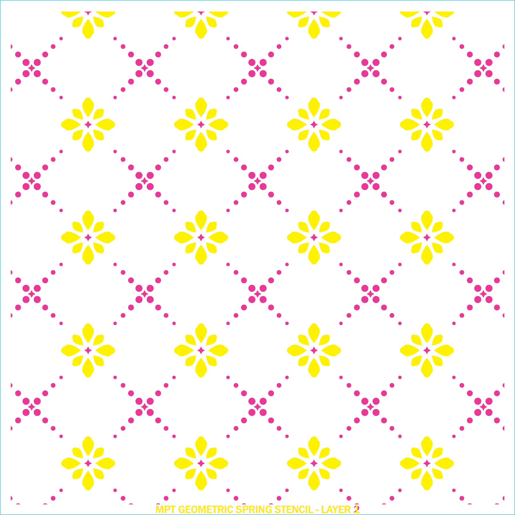 Spring Floral Lattice Stencil Set