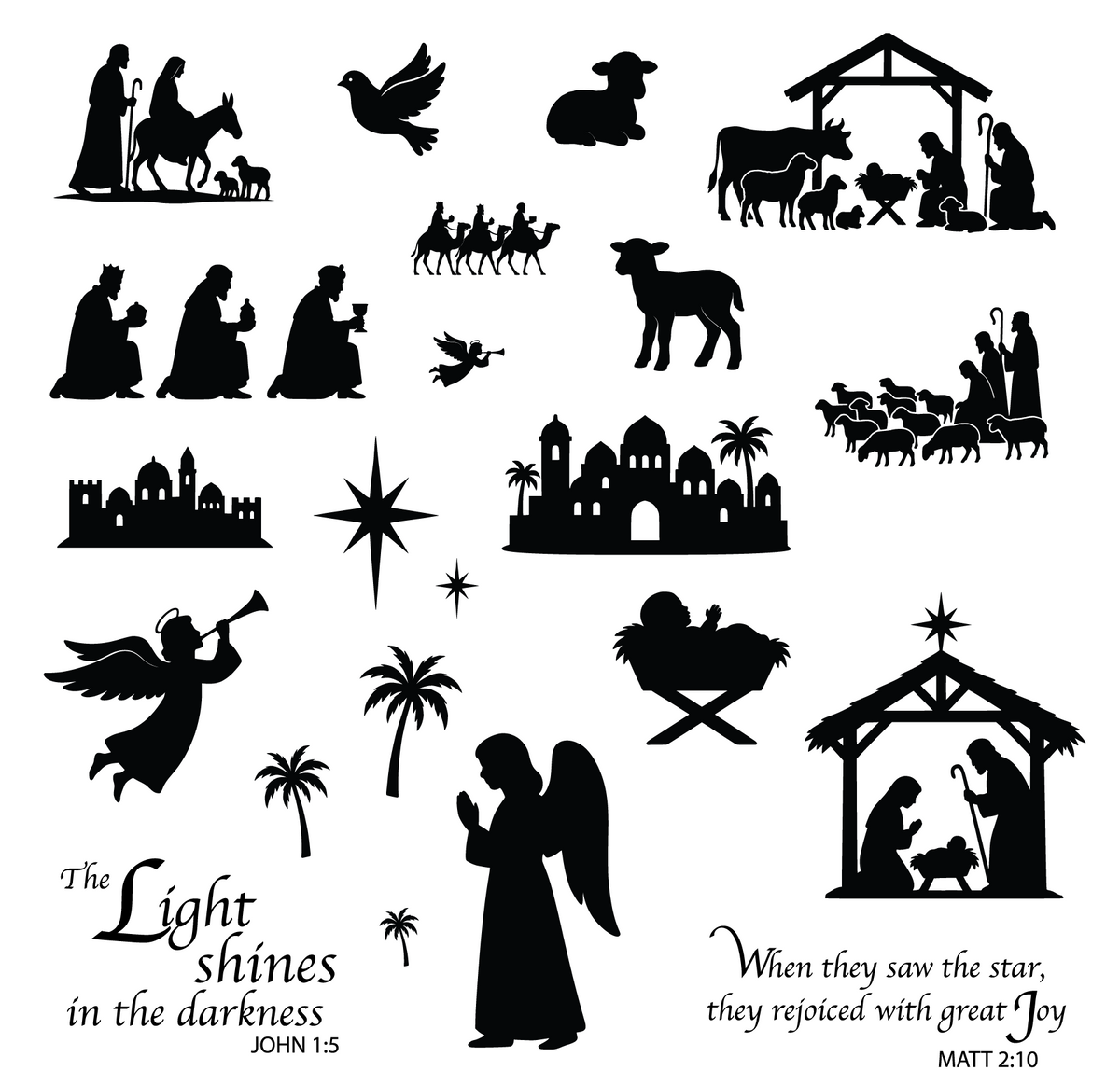 Postage Stamp Nativity Stamp Set