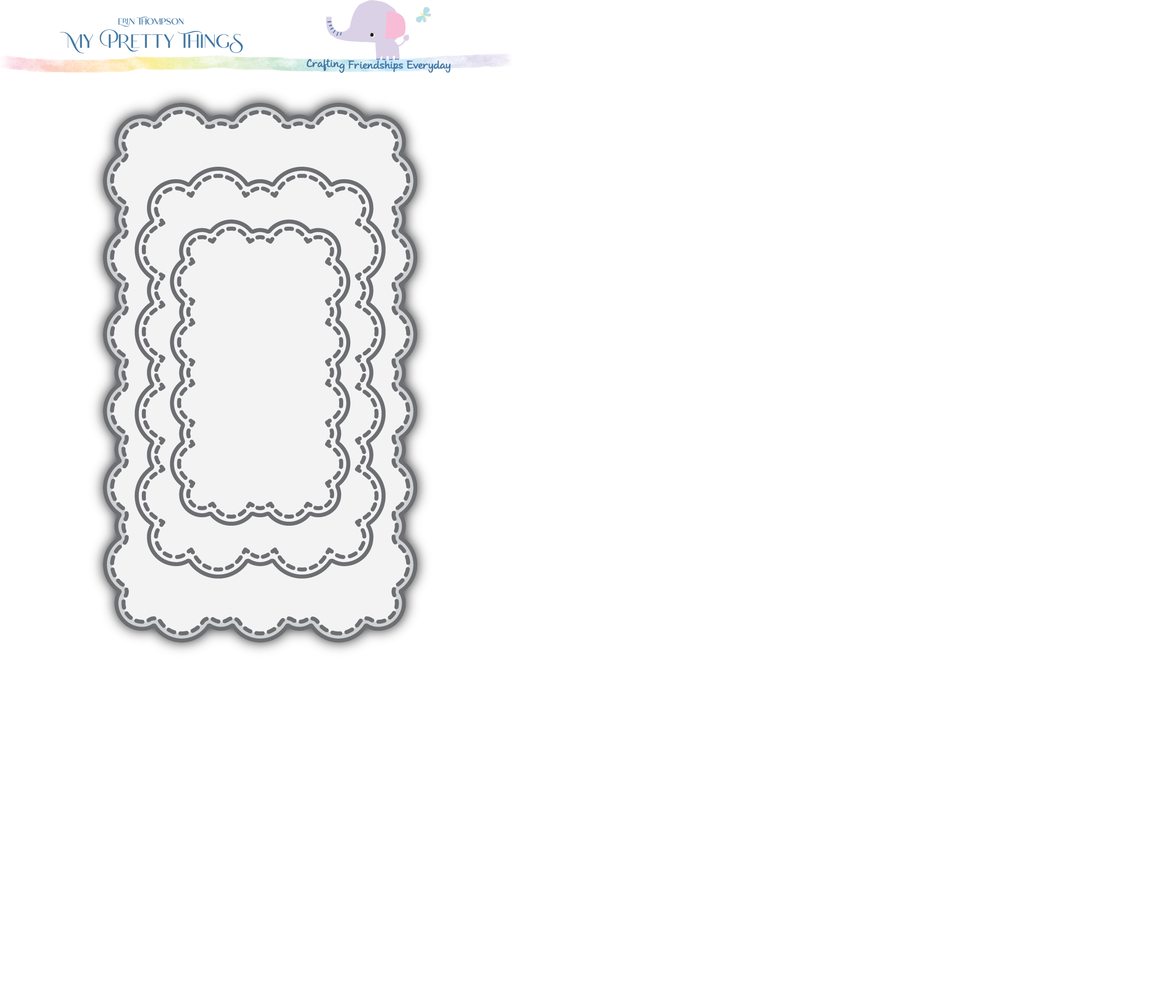 Everyday Stitched Scallop Rectangle Dies