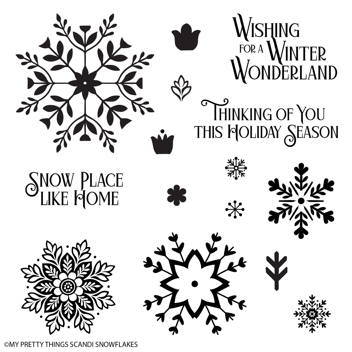 Scandi Snowflakes Layering Stencils