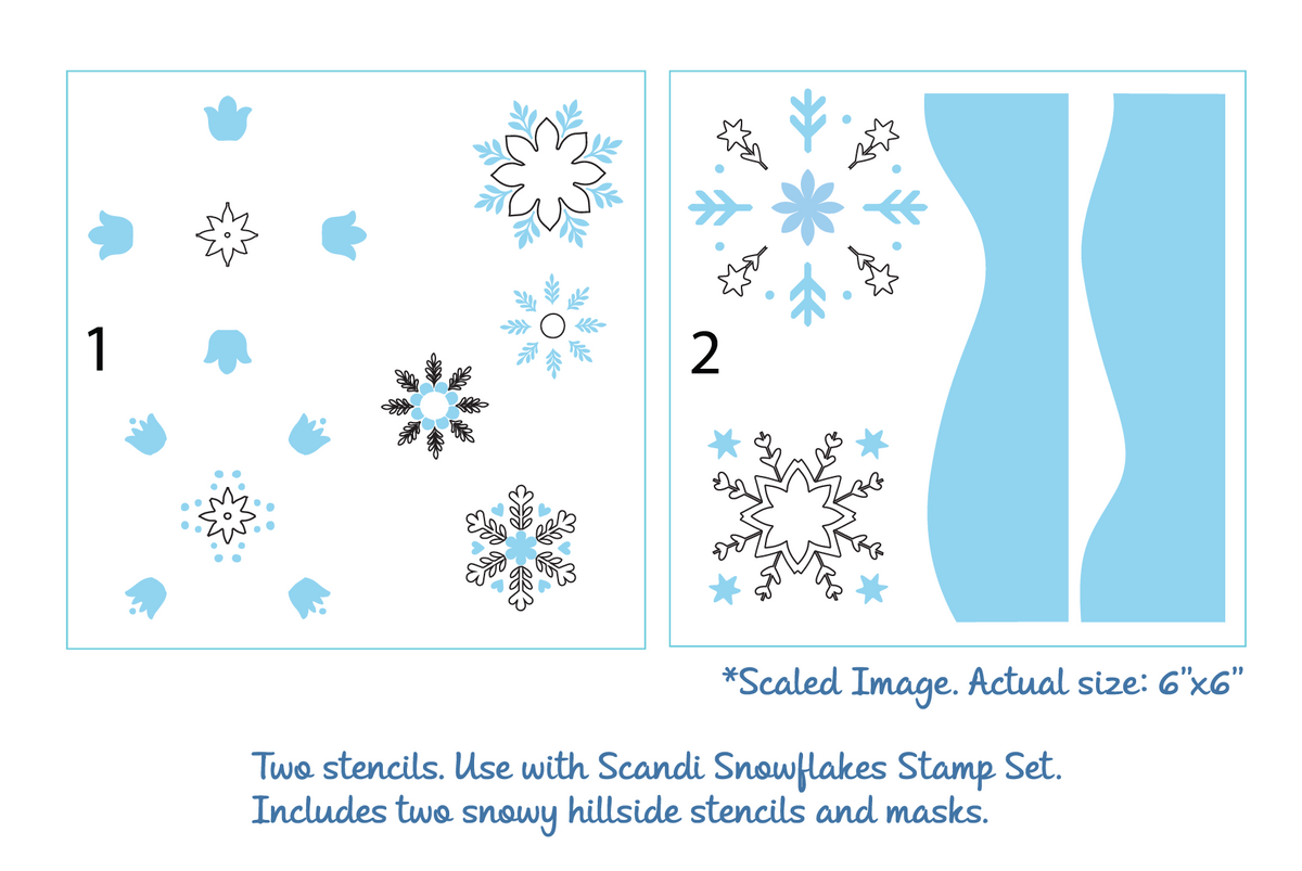 Scandi Snowflakes Layering Stencils