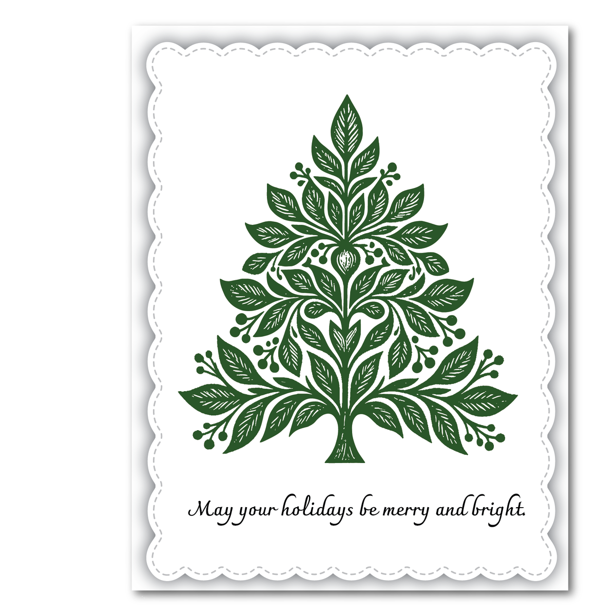 Linocut Nordic Pine Stamps Set