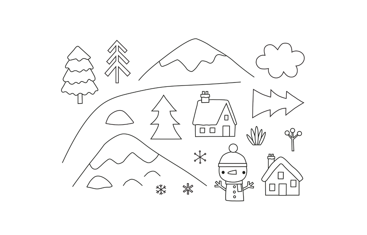 Snow Much Fun Scene Builder Stamp Set