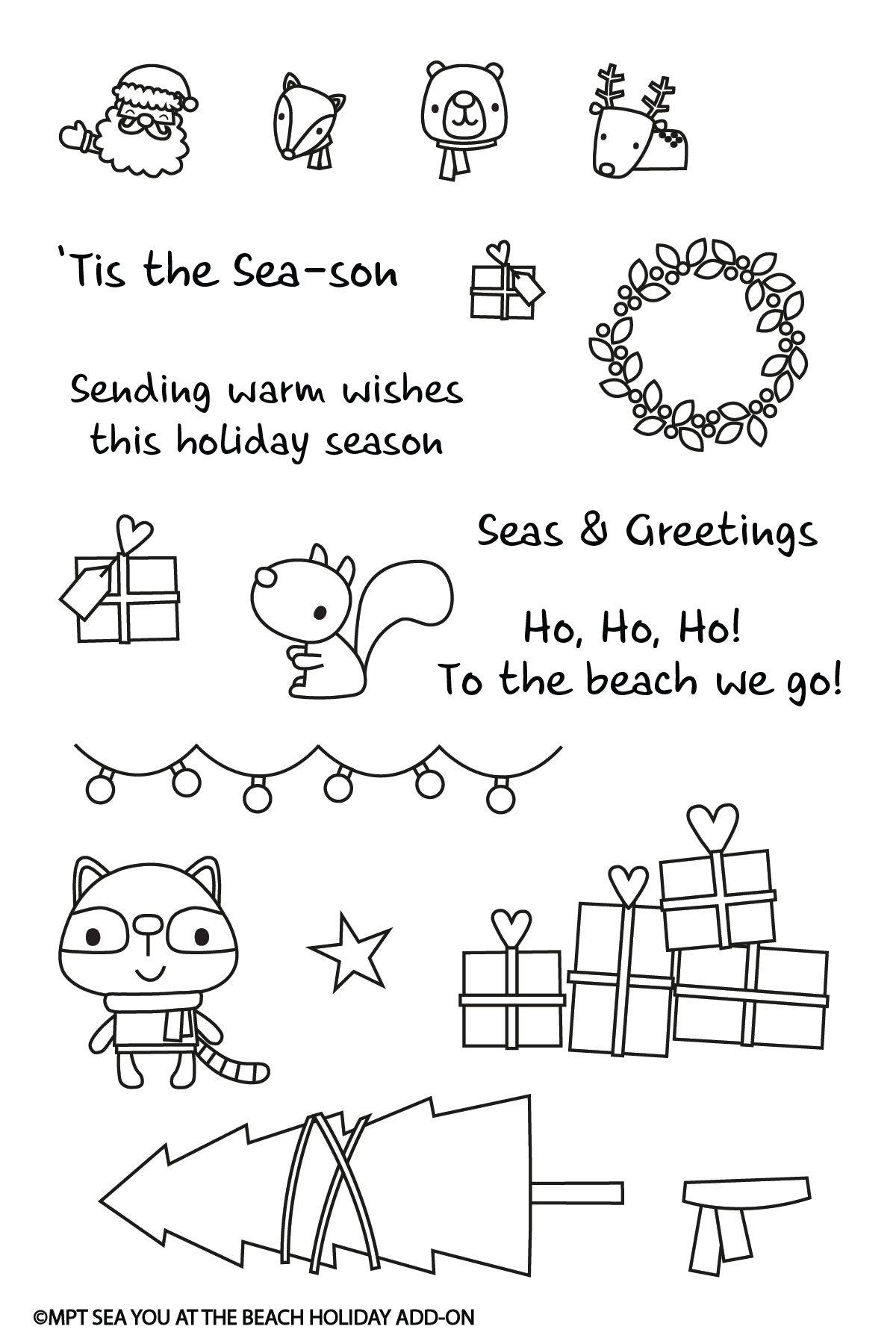 Sea You At the Beach Holiday Add-on Stamps