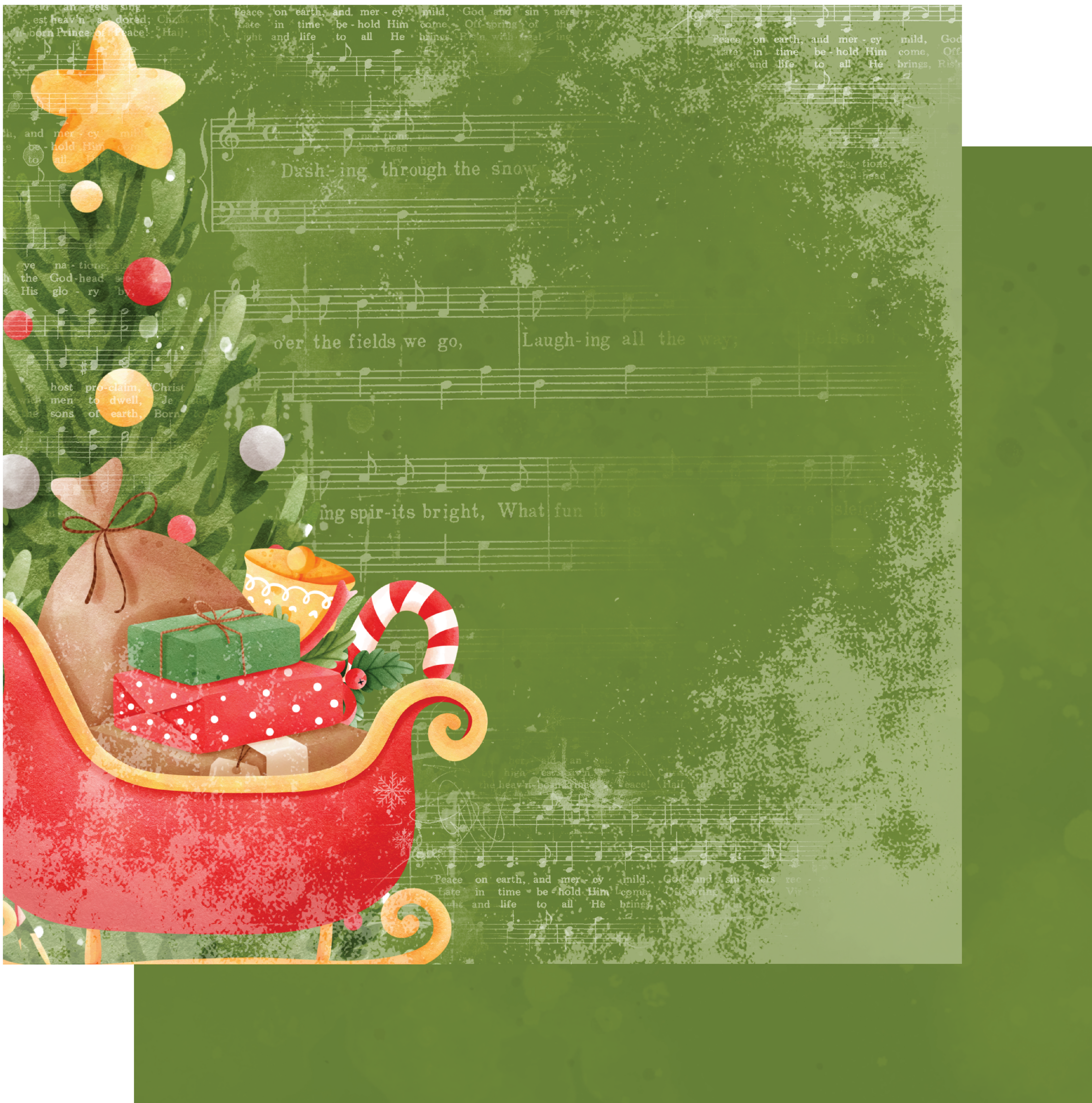 Traditional Nutcracker 12x12 Patterned Paper