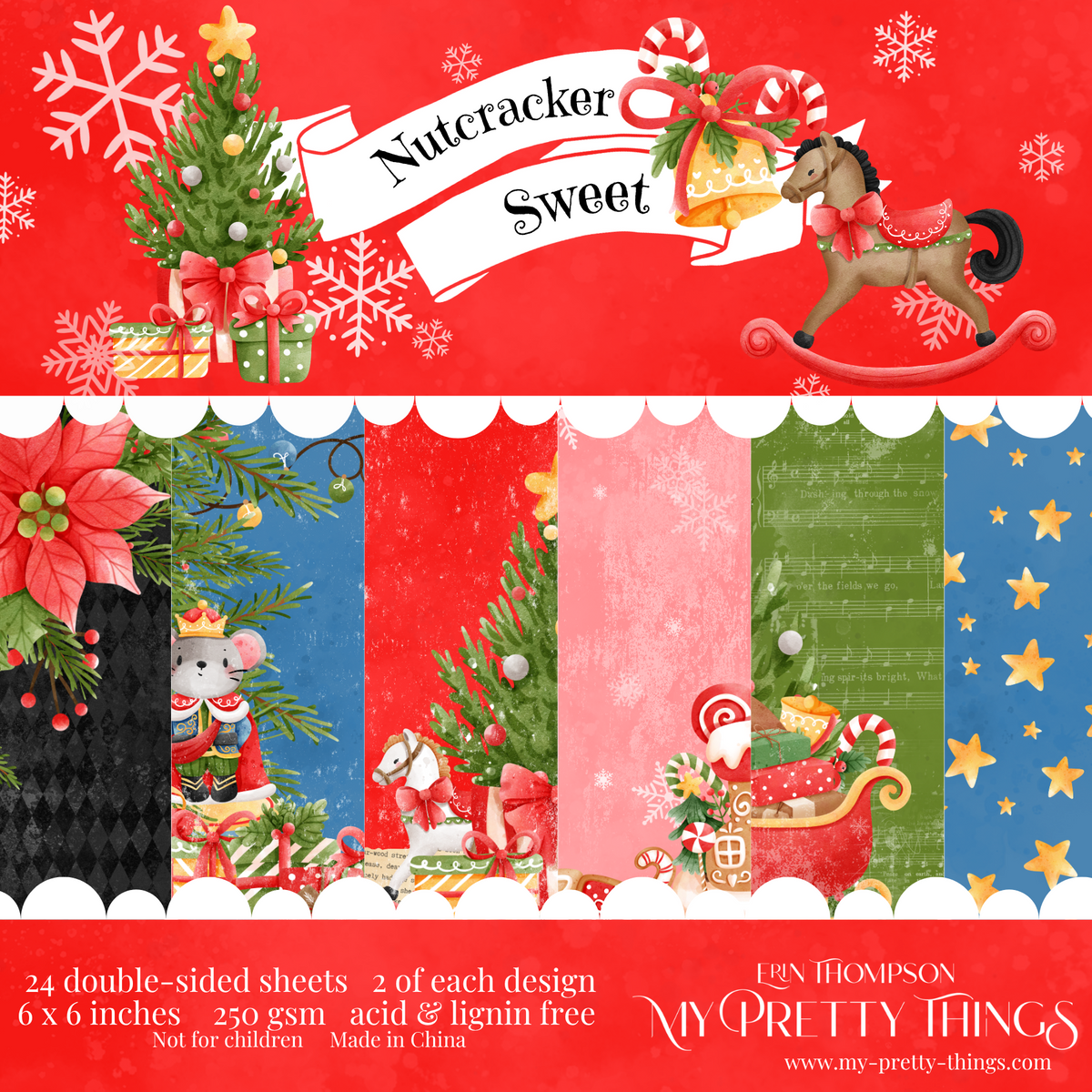 Nutcracker Sweet Patterned Paper 6x6